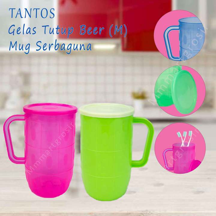 Gelas Beer(M)/Tantos Plastik /Mug dengan Pegangan
