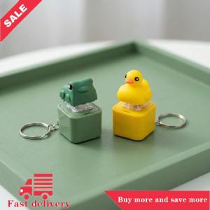 [COD] Fidget Clicker Keyboard Frog Duck Keychain Rechargeable Croaking Sound Toy for Kids Bag Ornament