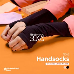 Soka Handsock - Manset Tangan Model Jempol - Coklat Hitam