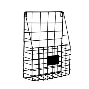 Mail Organizer Wire Basket Wall Mounted Magazine File Holder Hanging Document Foyer Storage Shelf Rack