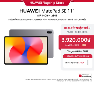 Máy tính bảng HUAWEI MatePad SE 11”|Thiết Kế Kim Loại Nguyên Khối||Màn Hình HUAWEI FullView 11" Thoải Mái Cho Mắt|Pin Mạnh Mẽ 7700 mAh