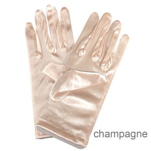 EASYEAH Evening Party Opera Stretch Satin Sunscreen Finger Gloves Wedding Gloves Wrist Stretch Satin Role Play Accessories