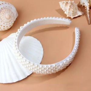 GUERBEIS Ngọc trai thanh lịch Headband phụ kiện tóc cô dâu phong cách Baroque Vương Miện Công Chúa cho phụ nữ