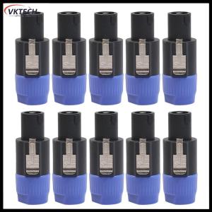 【Vktech】🔥🔥🔥10pcs Speaker Audio Cable Plug 4-Pole 4Pin NL4FC Speaker Audio Cable Ohm Plug Accessories Replacement【1-3 days Delivery】