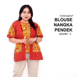 Atasan Batik Blouse Big Size Wanita Lengkap L-XL-2L-3L-4L-5L-6L-7L Model Blus Jumbo Seragam Batik