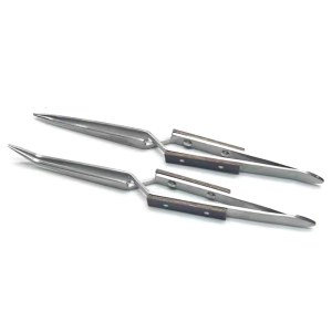 Crosses Lock Soldering Tweezer Clip Auto Closing Repair Tool Insulated Solder Clamp with Straight Elbow Tip