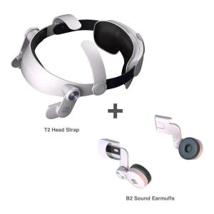 New Ear Muffs For Oculus Quest 2 VR Headset Noise Reduction Enhanced Sound Earmuffs FOR Elite Head Strap Headphone Accessories