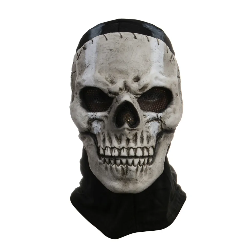 MWII Ghost Mask 2022 COD Cosplay Airsoft Tactical Skull Full Mask LMJ37101  Wigs Masks