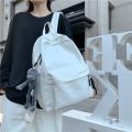 247CLUB Korean Version Lovely Student Schoolbag New Solid Color Backpack Leisure Travel Bag. 
