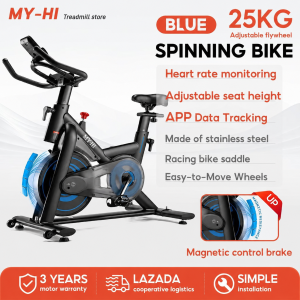 MY-HI Magnetic Stationary Bike Adult Indoor Bicycle Exercise Equipment Home Gym Fitness Machine