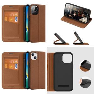 DUX DUCIS SKIN X2 Premium PU Leather Cardslot Magnetic Flip Phone Case for iPhone 14 Pro/ 14 Pro Max TPU Cover Casing