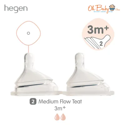 Hegen Teat 2pcs (Extra Slow/Slow/Medium/Fast/Thick Feed) | Oh Baby Store