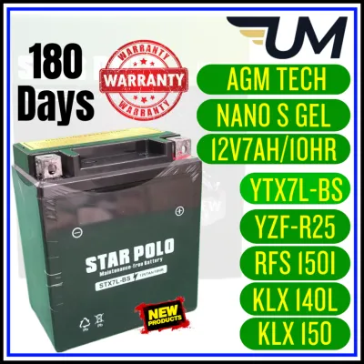 YTX7L YTX7L-BS YTZ8V MOTORCYCLE GEL BATTERY R25 BENELLI RFS150i CBR150 250 KLX150 BATERI BATTERI KOYOKO VESPA SCORPIO