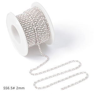 1Yard 10Yards/Roll SS6-SS12 Mixed Pearls Crystal Rhinestone Chain Sew-On Glue-On rhinestones Trim Cup Chain For clothes DIY chain Accessories