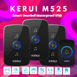 Bell Rumah Wireless KERUI M525 Bel 3 Receiver F50 Waterproof Door Bell Pintu