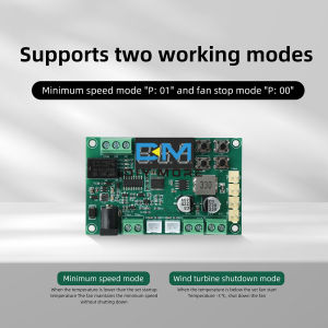 Diymore DC 12V/24V Fan Temperature Controller Chassis Cabinet Fan Radiator Fan Variable Speed Module Supports 2/3/4 Line Fan Connection