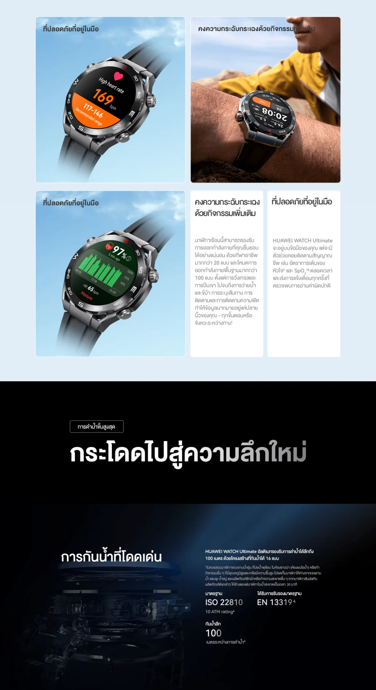 HUAWEI WATCH Ultimate Green นาฬิกา smart watch ร้านค้าอย่างเป็นทางการ