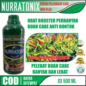 Pupuk booster cabai pupuk penyubur cabe dan tanaman perangsang bunga dan buah cabe Npk Nurratonix isi 500 ML bisa cod promo termurah