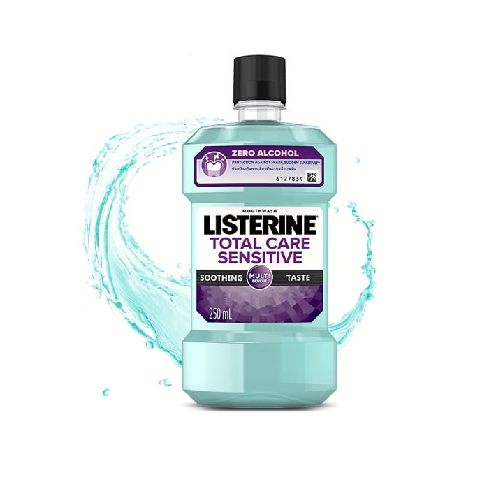 Nước súc miệng LISTERINE Total Care Sensitive Zero Alcohol Mouthwash 750ml (Viền Tím) / nước xúc miệng 250ml - Pegastore
