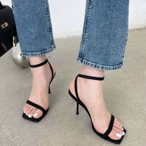 HCM Video kèm hình thật Giày cao gót 7 phân big size ngoại cỡ size 40 41 42 43 quai mảnh thời trang sang chảnh cao cấp hot triend