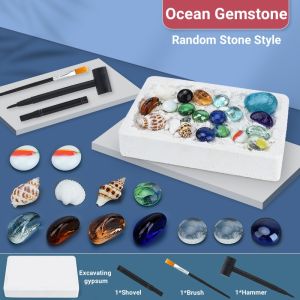 Childrens Archaeological Model for Excavating Crystal Gems Handmade DIY Boy Girl Gem Treasure Hunting Blind Box
