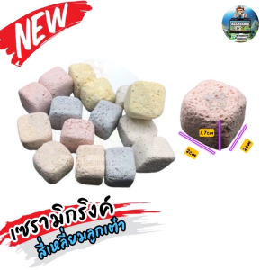 เซรามิกริงค์ สีวัสดุกรองตู้ปลา 500g/1kg พร้อมถุงตาข่าย (5 สี)