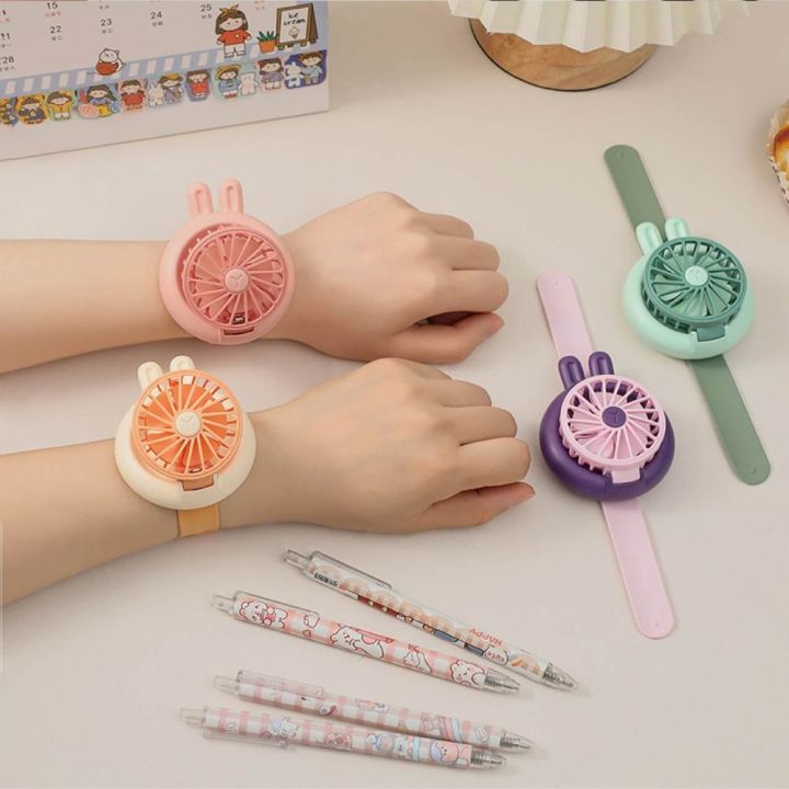 SDFBN Portable Cute Hands Clap Circle 3 Speed Candy Color USB Charging