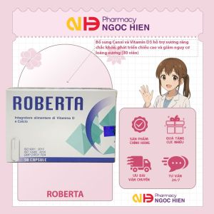 Viên uống Canxi ROBERTA - Bổ sung canxi cho xương chắc khỏegiảm chuột rúttê chân tay (60 viên)