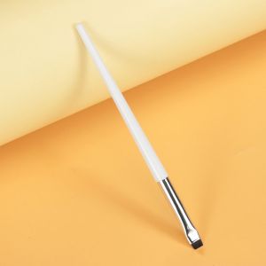 WEYAN Black White Portable Beauty Oblique Cosmetics Brush Eye Liner Brush Beginners Angled Fine Eyeliner Brushes Blade Makeup Brushes Liner Brow Brush Flat Eyebrow Brush