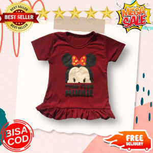 BJ ONLINE-[PL 267 GRATIS ONGKIR COD] KAOS TSUM TSUM MINNIE/ BAJU ATASAN KAOS ANAK PEREMPUAN 1 2 3 TAHUN MURAH KEKINIAN LUCU TERBARU MODEL KOREA LENGAN PENDEK KARAKTER/ FASHION BAYI BALITA DAN ANAK BAGUS BEST SELLER TERBAIK PAKAIAN BAYI BALITA CEWEK KOREAN