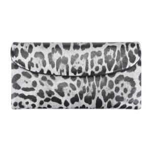 Royal Bagger Genuine Leather Long Wallet for Women Retro Leopard Print Evening Bag Elegant Versatile Clutch Purse 2604