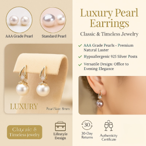 Luxury Pearl Drop Earrings Minimalist Korean Design Fashion Versatile For Daily Wear Jewelry Gift For Girlfriend And Mom