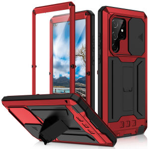 R-JUST Shockproof Dustproof Waterproof Protector Case Dustproof Shockproof Case for Samsung Galaxy S25 S24 S23 S21 Ultra S23 S22 Plus S22 Ultra Kickstand Shell phone casing