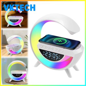 [Vktech] Portable Bluetooth Speaker with Alarm and Multi-Color Light for Bedroom Ambience