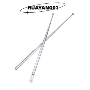 HUAYANG01 [2023 new HOT FASHION] 17 25cm 5 Section Metal Full-Channel Am Fm Radio Antenna Telescopic Antenna Rotating Antenna Aerial M2.5