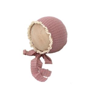 Dễ thương Waffle Mũ ren trẻ sơ sinh đạo cụ chụp ảnh cậu bé cô gái hat đặt ra mũ ảnh trẻ sơ sinh bắn cho 0-1 tháng bé