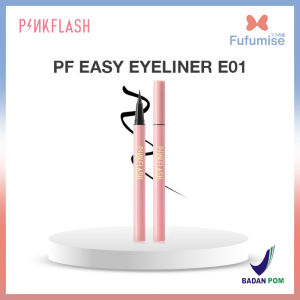 PINKFLASH Waterproof Easy Eyeliner Pen Black PF-E01 | Eye Liner Hitam & Coklat | Pink Flash Smoodgeproof | BPOM