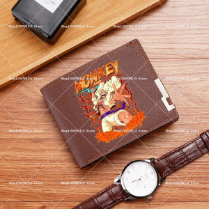 Wallet Men Short Korean Style Horizontal Multi-Card Purse Anime Luffy Zoro Trendy Casual Card Holder Birthday Gifts