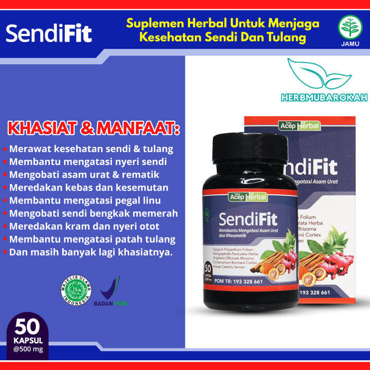 Obat Herbal Sendi Fit Obat Rematik Asam Urat Pegal Pegal Kesemutan Nyeri Otot Syaraf