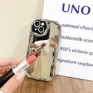 Case Wave Mirror Softcase Gelombang Silver for Iphone 11 Iphone 11 Pro Iphone 11 Pro Max Iphone 12 Iphone 12 Pro Iphone 12 Pro Max