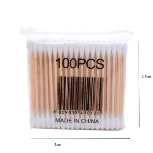 100 Pcs Double Headed Cotton Swabs Women Cotton Cotton Medical Stick Nose Ear Cleaning Cotton Makeup Lipstik Cotton Buds Tip Sticks Nose Ear Cleaning Health Care Tools Disposable Cotton Swab Cleaning Ear Beauty Makeup