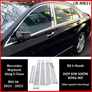 Bộ thanh nẹp cánh cửa xe ô tô Mercedes và Maybach dòng S-Class chất liệu hợp kim nhôm cao cấp