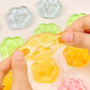 Cute Jelly Cat Claw Decompression Toy Simulation Transparent Soft Decompression Squeeze Music Can Be Sent As A Gift
