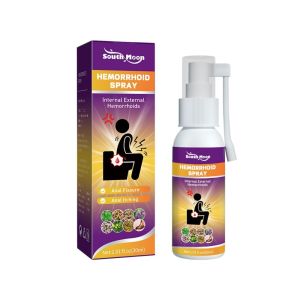 【Painless removal】South Moon anal hemorrhoid spray Original 30ml Professional hemorrhoid removal with quick results 100% effective（Almoranas gamot sa Almoranas Treatment Hemoclear Almoranas Natural herbal hemorrhoids Removal Spray hemmoroids remover）