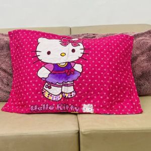 Hello Kitty Dots Pink - [Pillowcase only] 2PCS Premium Character Printed Pillowcases - Queen-18"x28"