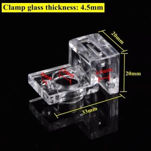 FLYING 1PC Transparent Aquarium Glass Cover Holder 4.5/5/5.5/6/8/10/12/15mm Wall Thickness Acrylic Fish Tank Cover Durable Acrylic Fish Tank Acrylic Clips Holder Fish Tank