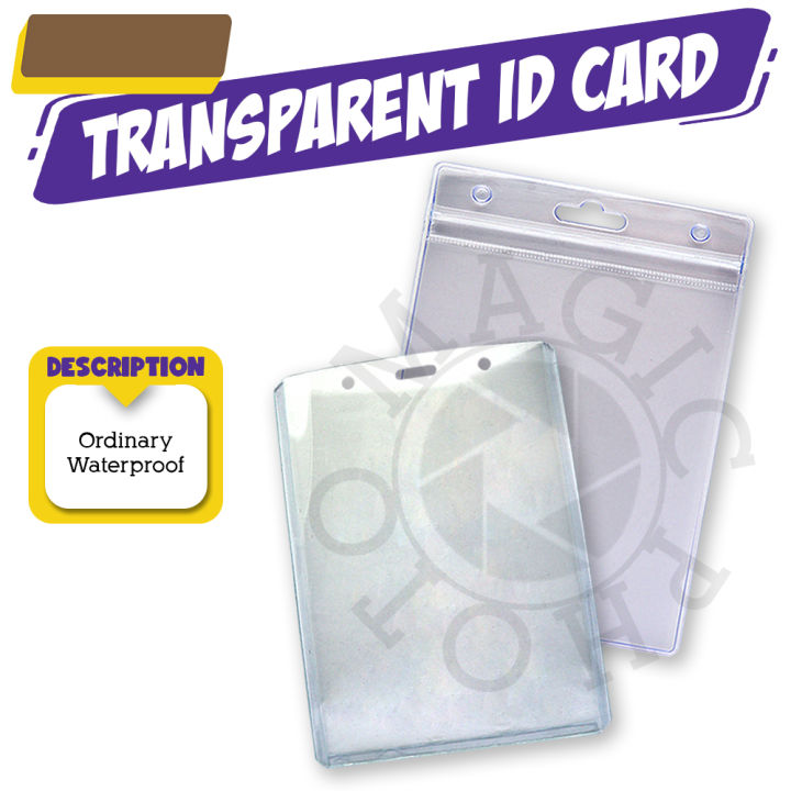 Magic photo (5 pcs) A6 ID Card Holder A6 ID Case Holder with Zip Lock Waterproof ID Holder