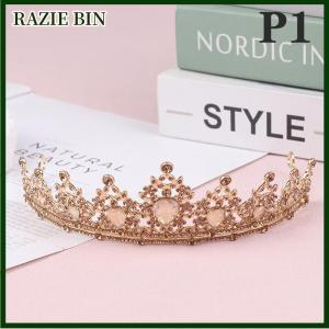 RAZIE BIN มงกุฏคริสตัลสีม่วงสำหรับเจ้าสาวมงกุฏสำหรับใส่ไปประกวดงานพรอมเจ้าสาวมงกุฏสำหรับงานแต่งงานเจ้าหญิงเครื่องประดับผมใหม่2024