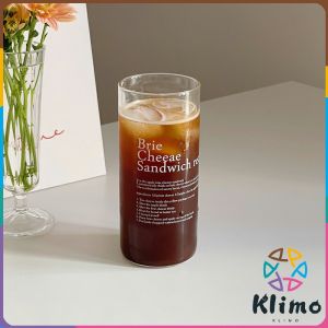 KLIMO Coffee Mug Heat Resistant Glass Water Tumbler 400ml Minimalist Accompanying Beautiful Photography Glass Cup