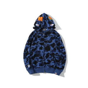 Bape x pubg Áo nỉ ngụy trang Cá Mập Áo Hoodie đầu vượn in chữ cái áo khoác cho nam nữ áo hoodie ngụy trang sơ mi thể Thao Khóa Kéo
